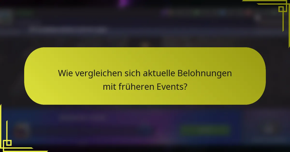 Wie vergleichen sich aktuelle Belohnungen mit früheren Events?
